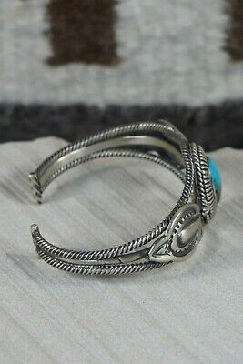 Navajo Turquoise & Sterling Silver Bracelet - Native American - High Lonesome Trading
