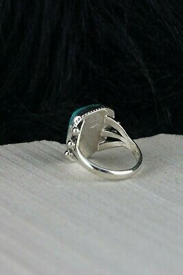 Navajo Turquoise and Sterling Silver Ring - Grace Kenneth - Size 7.25 - High Lonesome Trading