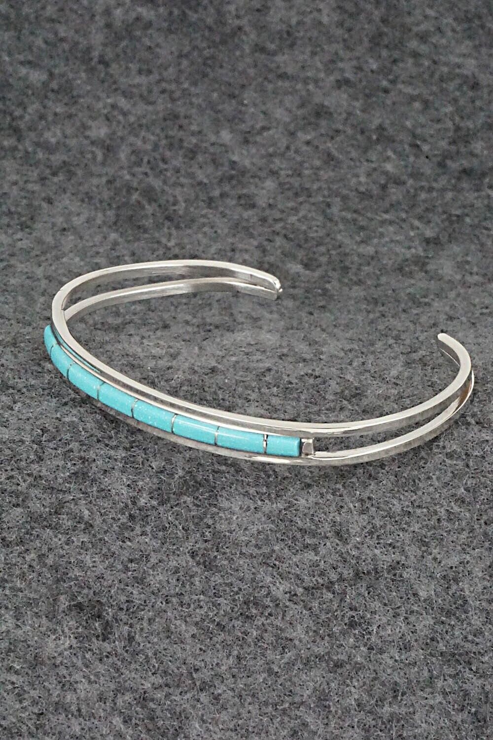 Turquoise & Sterling Silver Inlay Bracelet - Anson Wallace