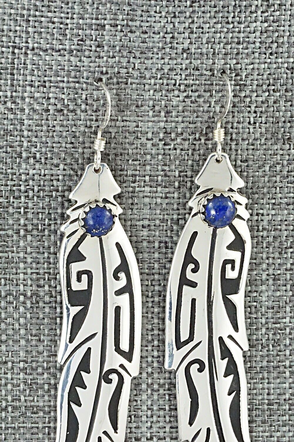 Lapis and Sterling Silver Earrings - Rosita Singer