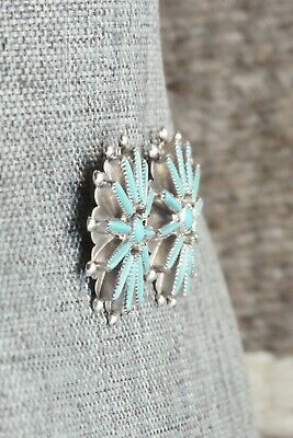 Turquoise & Silver Earrings - Samantha Waatsa