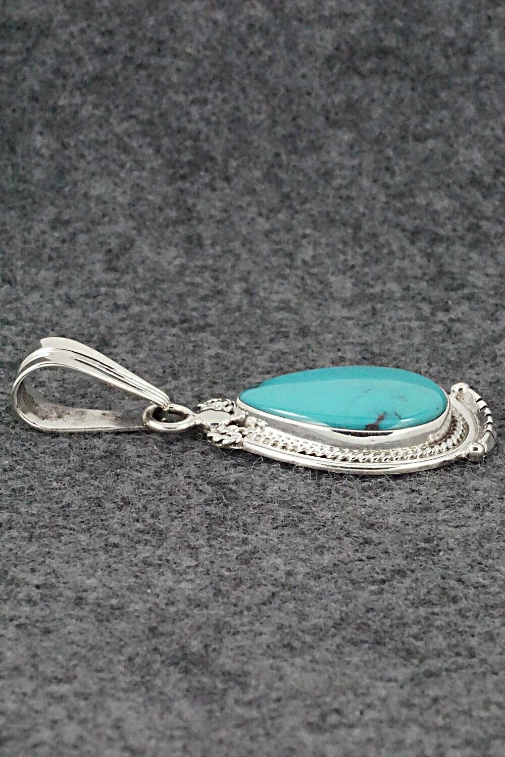 Turquoise & Sterling Silver Pendant - Samuel Yellowhair