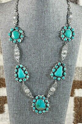 Turquoise & Sterling Silver Necklace - Annie Spencer - Navajo