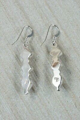 Navajo Coral and Sterling Silver Earrings - Robert Martinez - High Lonesome Trading