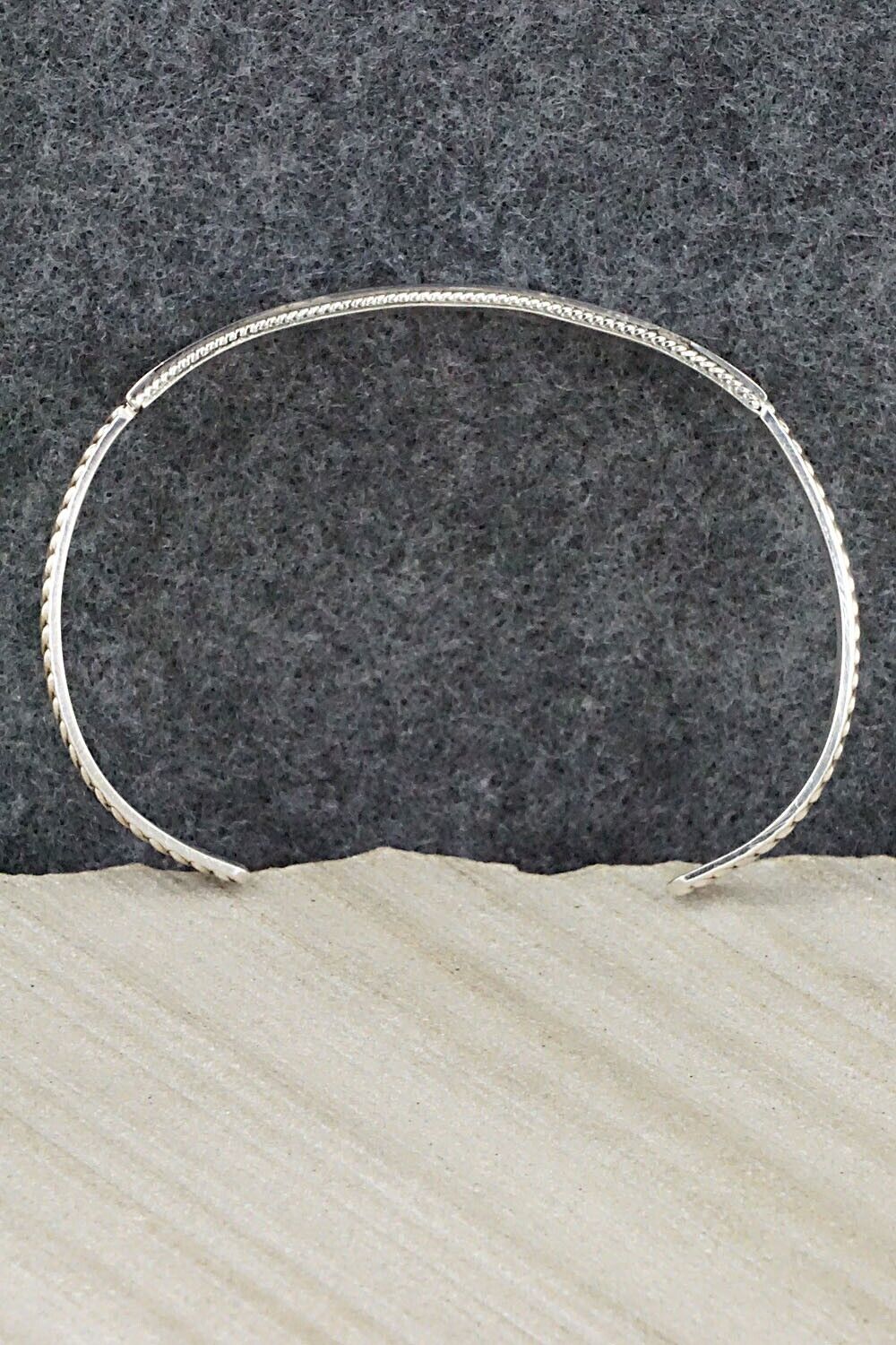 Turquoise & Sterling Silver Inlay Bracelet - Claudine Haloo