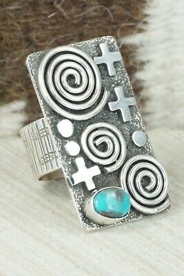 Turquoise & Sterling Silver Ring - Alex Sanchez - Size 7