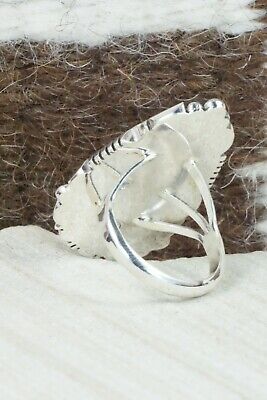 Spiny Oyster & Sterling Silver Ring - Daniel Benally - Size 8