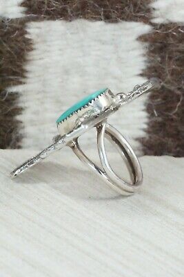 Turquoise & Sterling Silver Ring - Delbert Arviso - Size 9.5