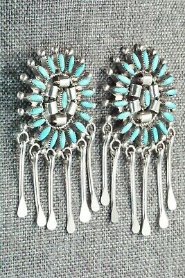 Turquoise & Sterling Silver Earrings - Amy Peynetsa