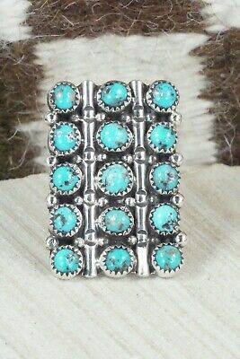 Turquoise and Sterling Silver Ring - Pricilla Reeder - Size 8.5