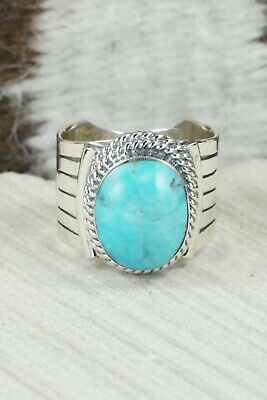 Turquoise and Sterling Silver Ring - Bucky Belin - Size 11.75