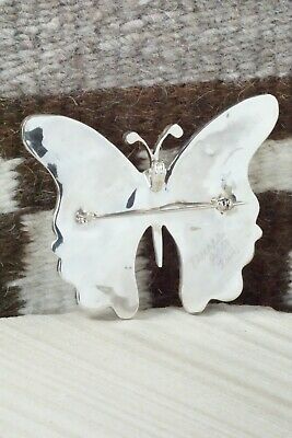 Multi Stone Inlay Butterfly & Sterling Silver Pendant - Tamara Pinto