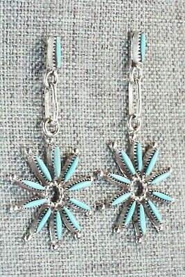 Turquoise & Sterling Silver Earrings - Yvette Kaamasee