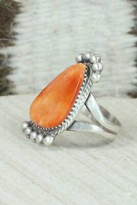 Spiny Oyster & Sterling Silver Ring - Selina Warner - Size 7.5