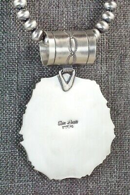 Turquoise and Sterling Silver Pendant & Necklace - Tom Lewis
