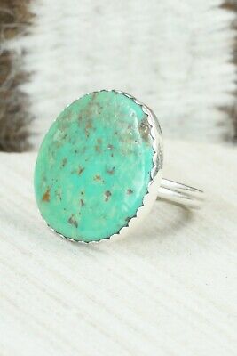 Turquoise & Sterling Silver Ring - Lyle Piaso - Size 10