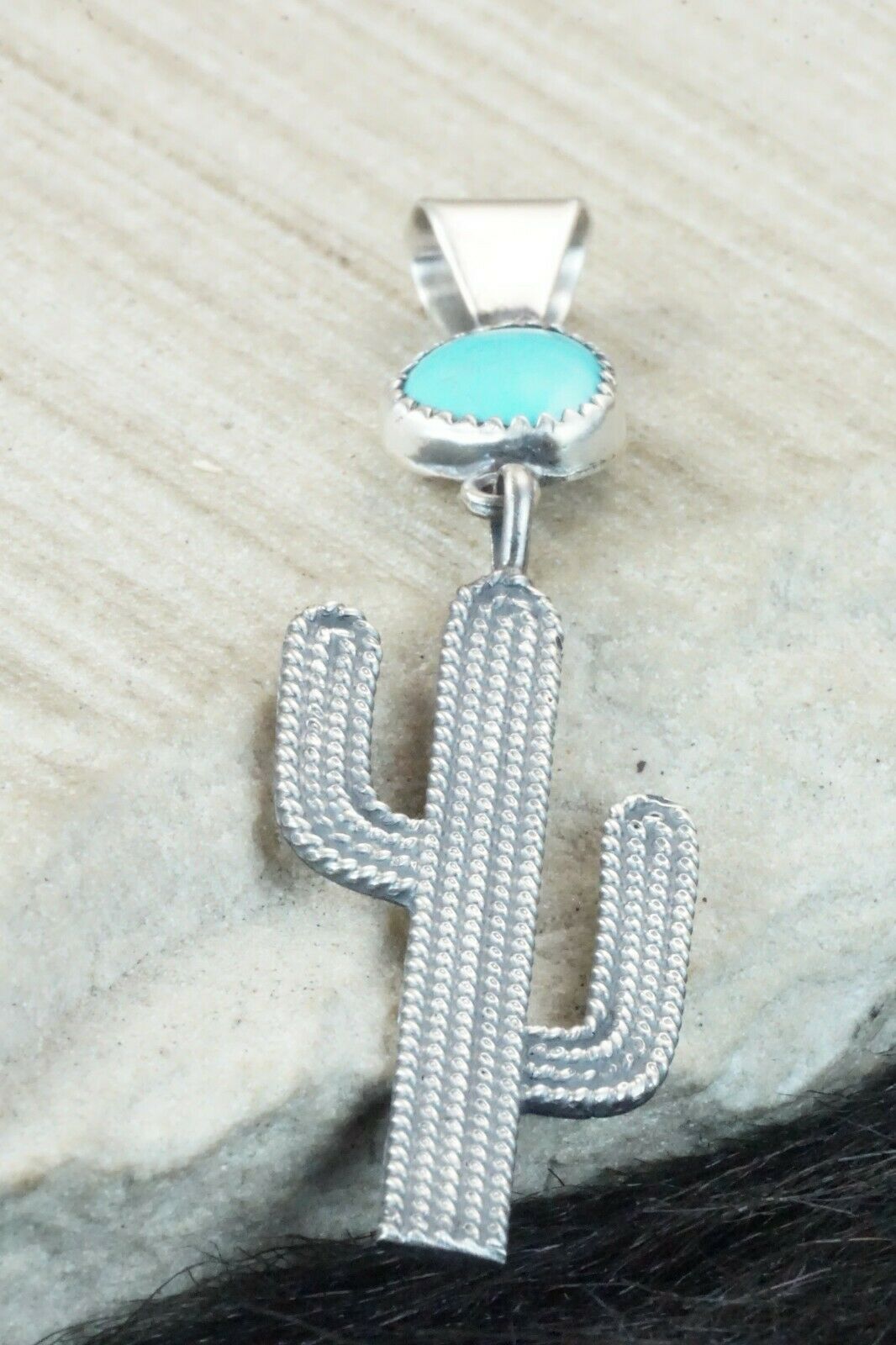 Turquoise and Sterling Silver Pendant - Annie Spencer
