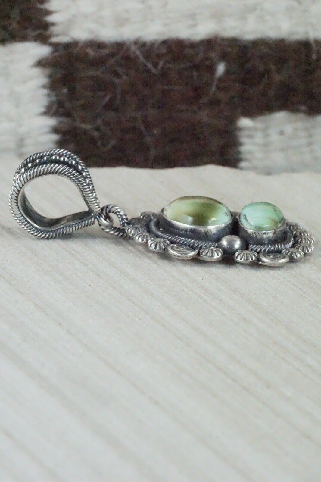 Turquoise & Sterling Silver Pendant - Jess Martinez