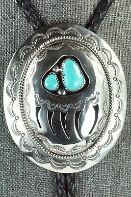 Turquoise & Sterling Silver Bolo Tie - Wilbert Muskett Sr.