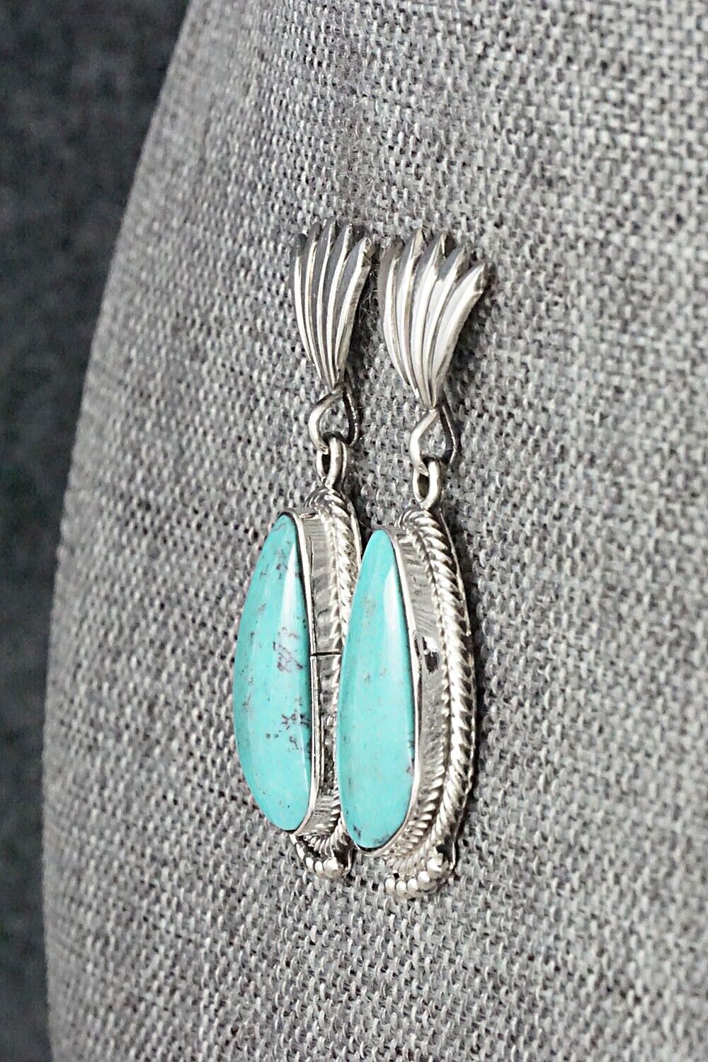 Turquoise and Sterling Silver Earrings - Sharon McCarthy