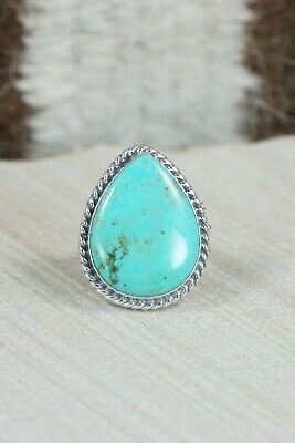 Navajo Turquoise and Sterling Silver Ring - Tom Dinetso - Size 5.5
