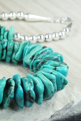Turquoise & Sterling Silver Necklace - Navajo