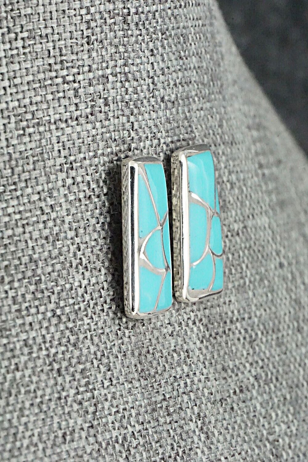 Turquoise & Sterling Silver Earrings - Orena Leekya
