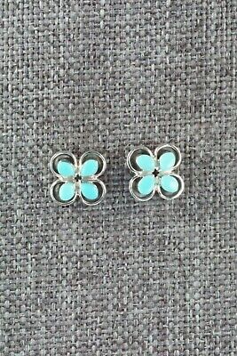 Turquoise & Sterling Silver Earrings - Janice Lonjose