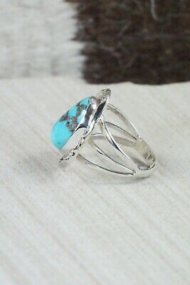 Turquoise & Sterling Silver Ring - Samuel Yellowhair - Size 6.75