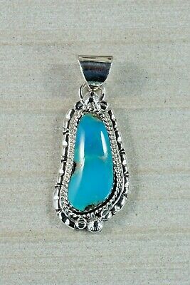 Navajo Turquoise and Sterling Silver Pendant - Samuel Yellowhair