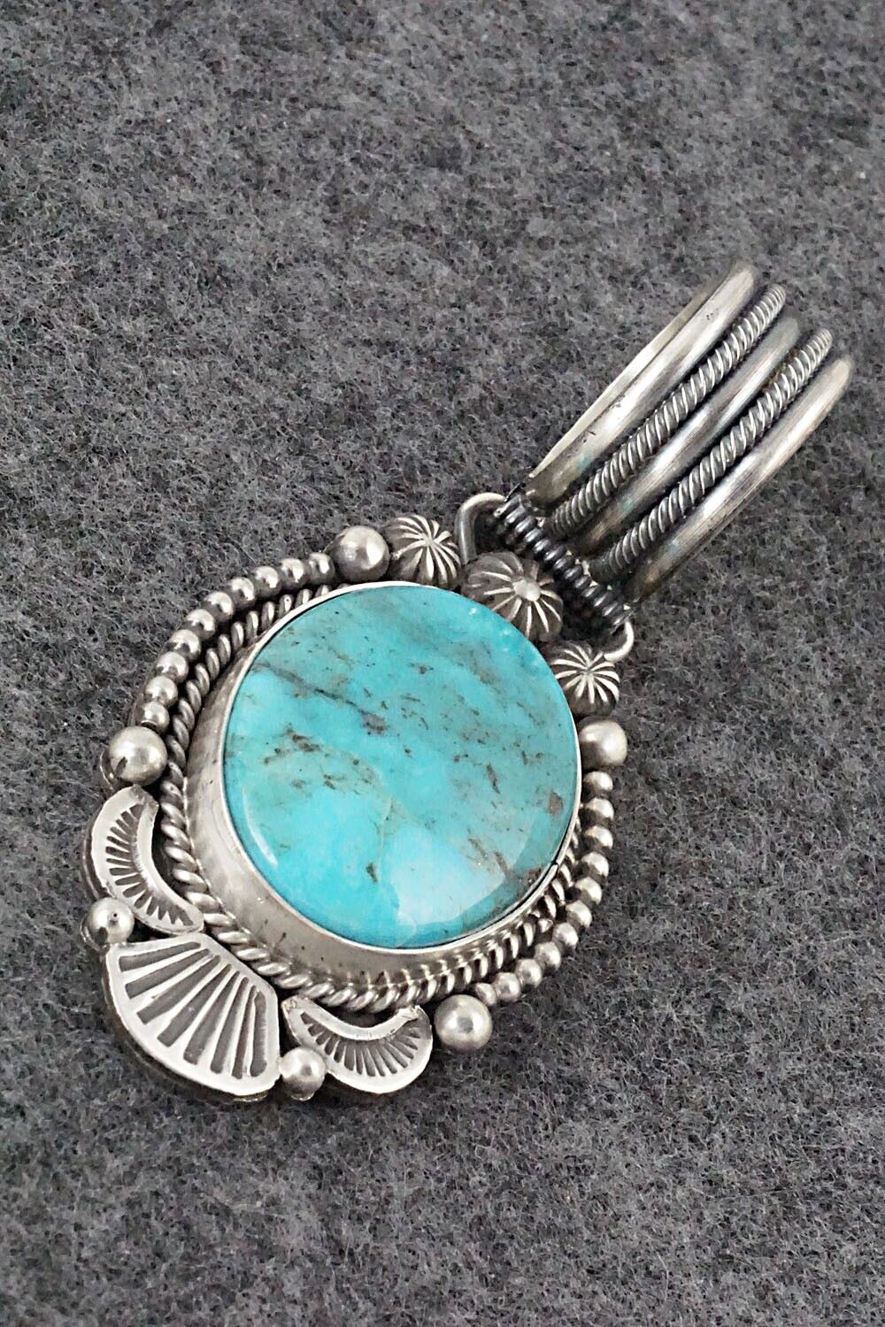 Turquoise & Sterling Silver Pendant - Michael Calladitto