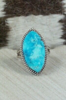 Turquoise and Sterling Silver Ring - Selina Warner - Size 7.75
