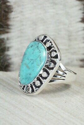 Turquoise & Sterling Silver Ring - Jimson Belin - Size 8