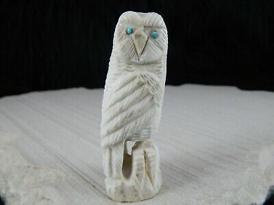 Owl Zuni Fetish Carving - Garrick Weeka - High Lonesome Trading