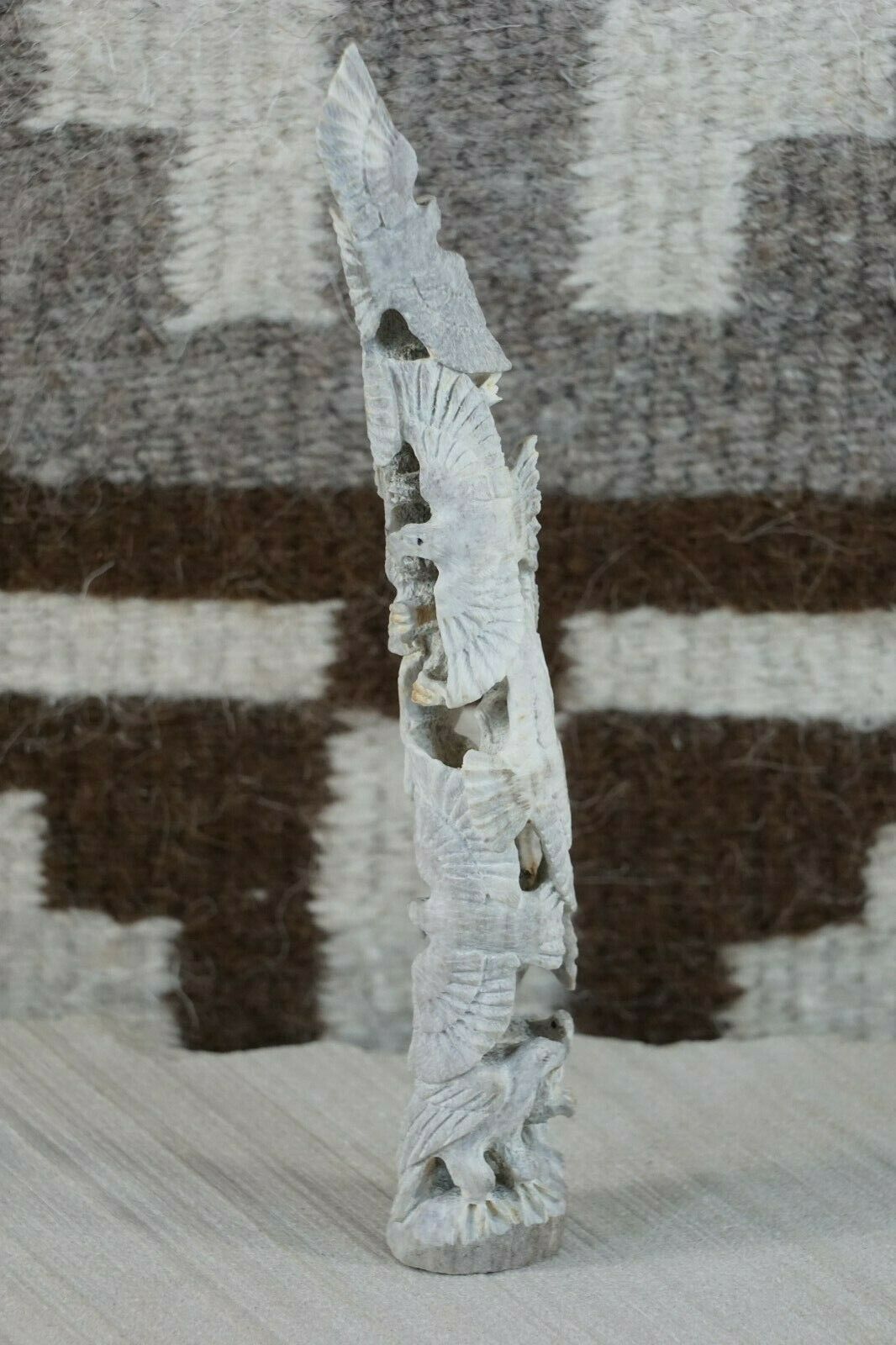 Eagle Zuni Fetish Carving - Lewis Malie Jr. - High Lonesome Trading