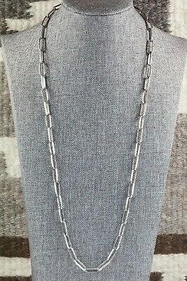 Navajo Sterling Silver Chain Necklace - Sally Shurley