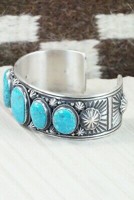 Navajo Turquoise & Sterling Silver Bracelet - Derrick Gordon