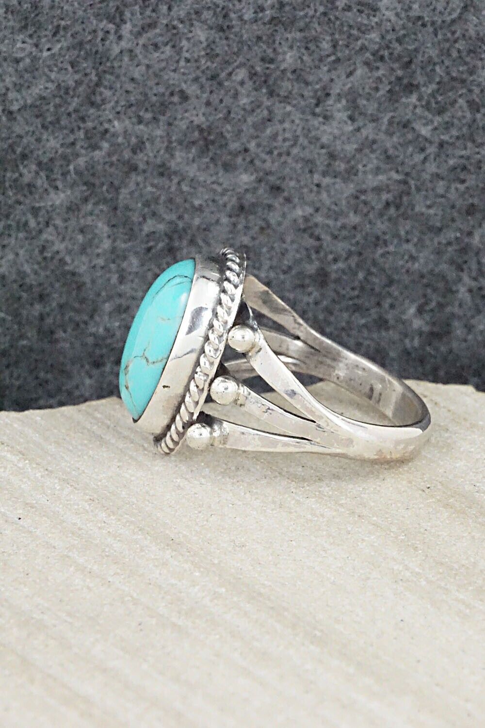 Turquoise & Sterling Silver Ring - Alice Rose Saunders - Size 7