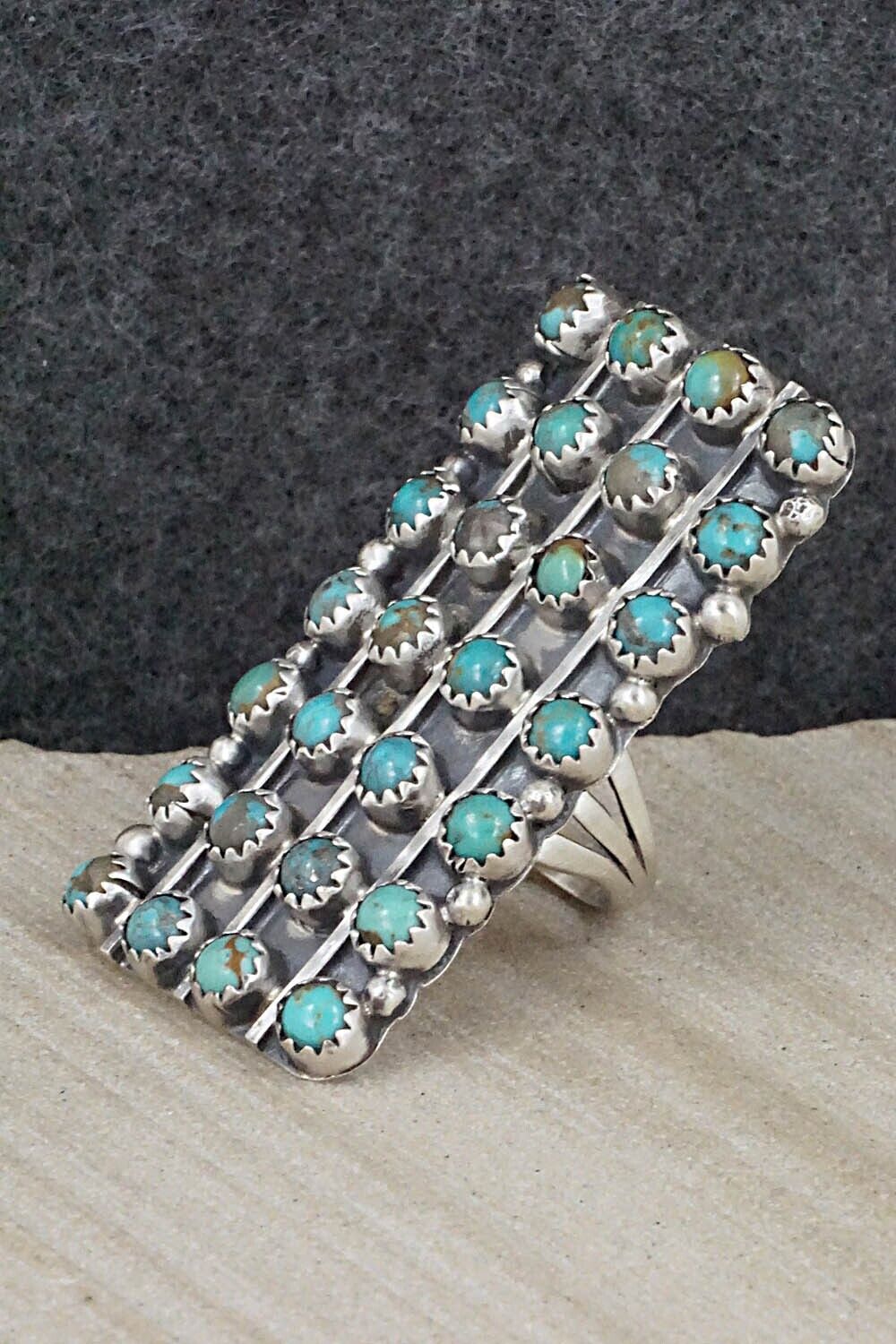 Turquoise & Sterling Silver Ring - Roberta Begay - Size 7
