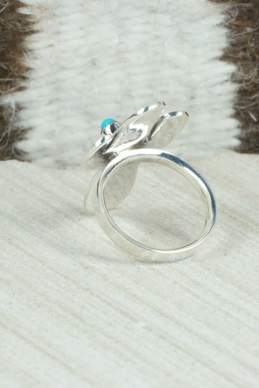 Turquoise and Sterling Silver Ring - Murphy Platero - Size 7