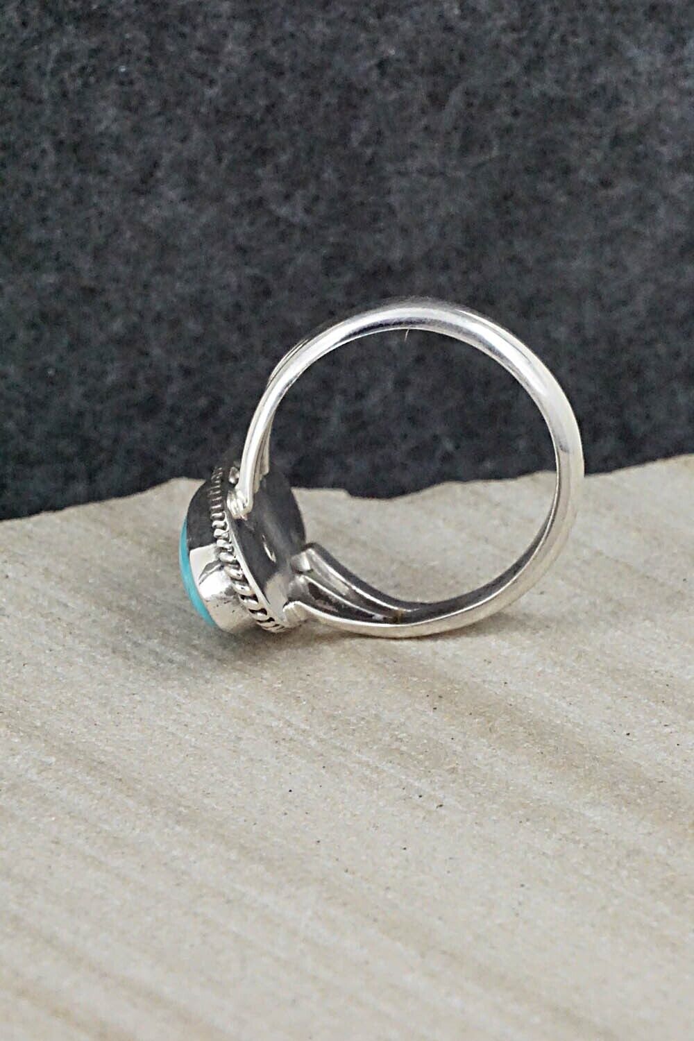 Turquoise & Sterling Silver Ring - Mark Barney - Size 6.5