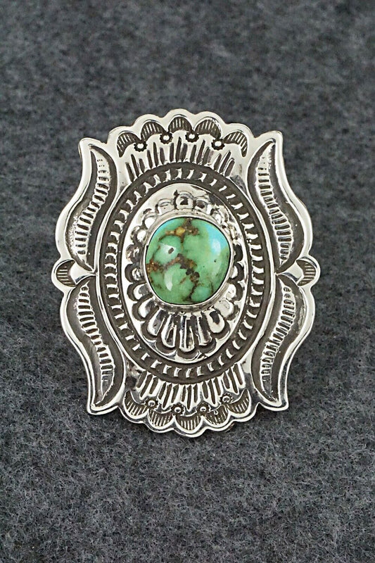 Turquoise & Sterling Silver Ring - Annette Martinez - Size 7 adj.