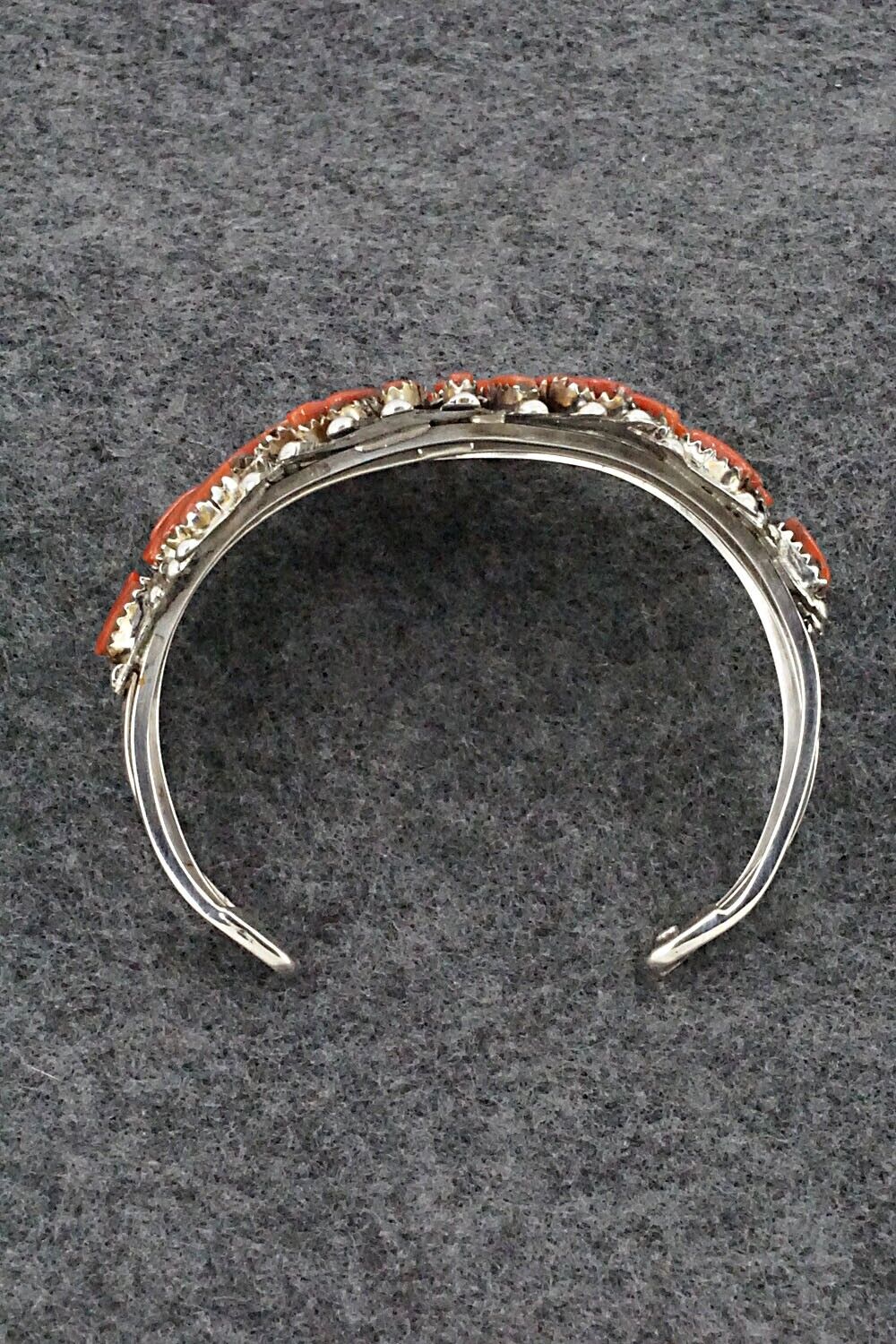 Coral & Sterling Silver Bracelet - Vangie Tsabetsaye
