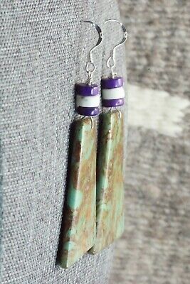 Turquoise & Sterling Silver Earrings - Lupe Lovato