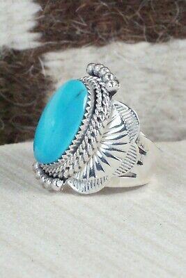 Turquoise & Sterling Silver Ring - Mike Smith - Size 8 - High Lonesome Trading