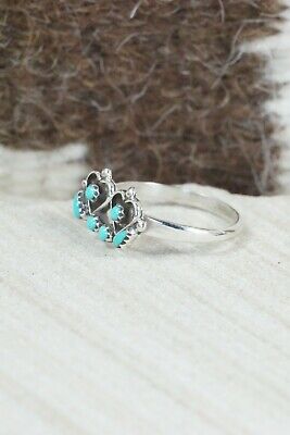 Turquoise & Sterling Silver Ring - Charles Martinez - Size 6.75
