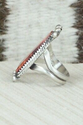 Spiny Oyster & Sterling Silver Ring - Selina Warner - Size 7
