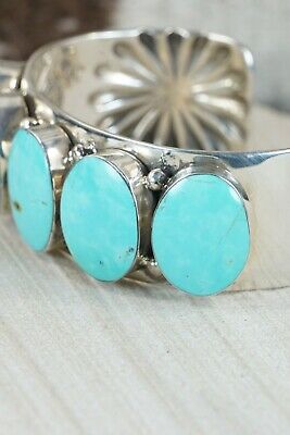Navajo Turquoise & Sterling Silver Bracelet - Elvira Bill