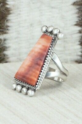 Spiny Oyster & Sterling Silver Ring - Selina Warner - Size 7
