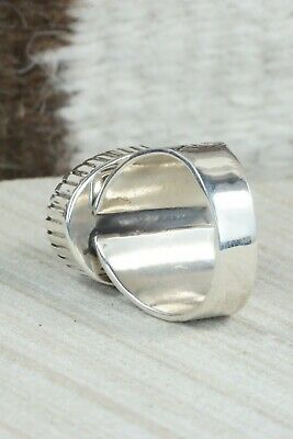 White Buffalo & Sterling Silver Ring - Akee Douglas - Size 11